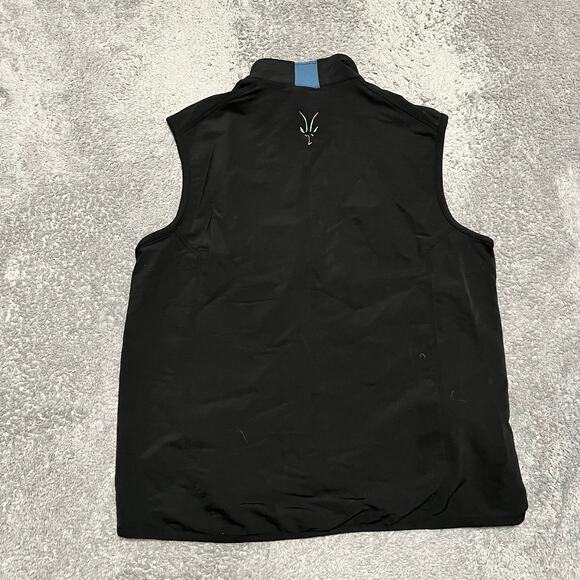 Ibex Climawool Vest Mens Medium Black Full Zip Golf Hiking Soft Shell Mock Neck - Picture 4 of 9